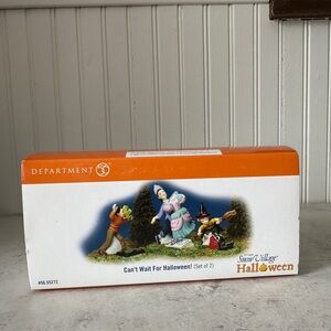 Dept 56 Snow Village Can't Wait For Halloween! Accessory Set Of 2 #55272 New
